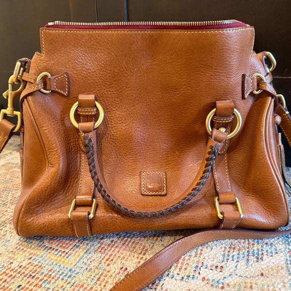 Dooney and Bourke Camel Leather Bag - Picture 1 of 7